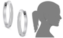 Macy's Diamond Hoop Earrings in Sterling Silver (1/2 ct. t.w.)